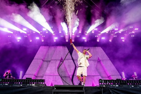 Marteria with spark sprayer live at Rock im Park on Zeppelin Field in Nuremberg on 05.06.2026