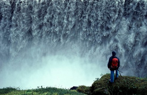 Dettifoss, Iceland, mightiest waterfall in Europe, 44m drop height, Jökulsa Canyon, Vatnajökull