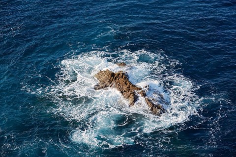 Rocks in the Atlantic Ocean, Los Molinos, Fuerteventura, Canary Islands, Spain