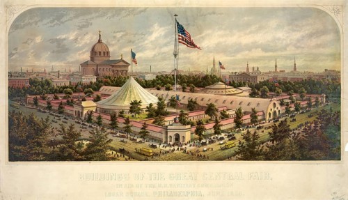 Buildings of the Great Central Fair, called the Great Sanitary Fair, which took place in Logan