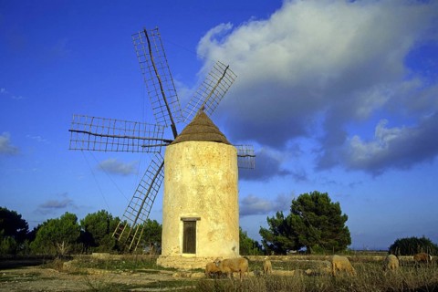 La Mola windmill on Formentera, 2003, Mediterranean (reproduction only permitted upon payment of a
