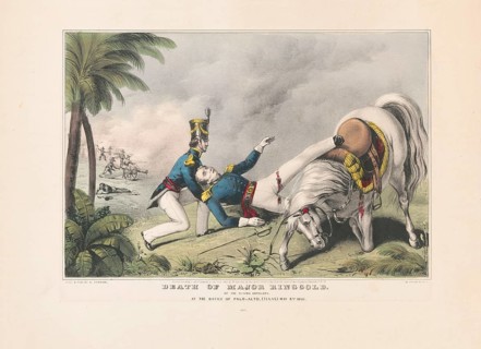 Lithographic print Death of Major Ringgold at the Battle of Palo-Alto shows the fatal accident of