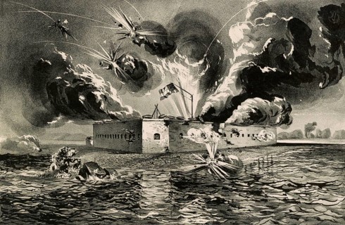 Bombardment of Fort Pulaski, Cockspur Island, Geo, 10th & 11th of April 1862, during the American