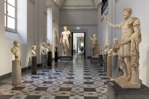 Room with Roman Sculptures, Farnese Collection, Naples National Archaeological Museum, Museo
