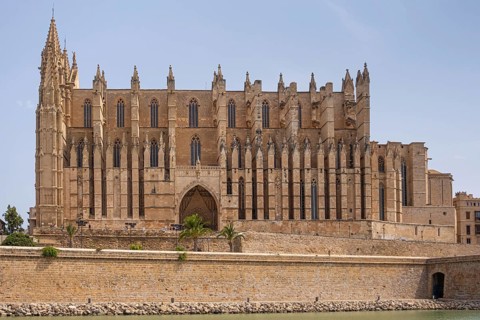 Palma Cathedral, also known as La Seu, is Palma's landmark and is one of the most important Gothic