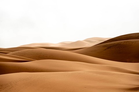 Sand dunes, sea of dunes, sandy desert, impressive desert landscape, Namib Naukluft Park, Namib