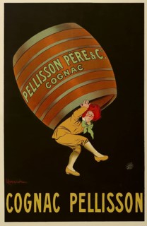 Advertising poster, beverage advertisement, advertising poster for cognac Pellisson is by the