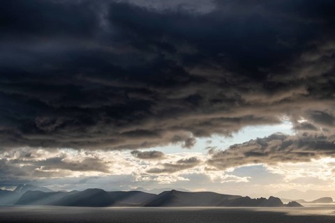 Lighting over the Norwegian European Sea, Söröya, Finnmark, Norway, September 2018