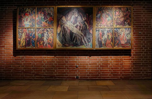 Interior view, altar in the crypt, Church of Our Lady, Cathedral of Our Lady, Munich Cathedral,