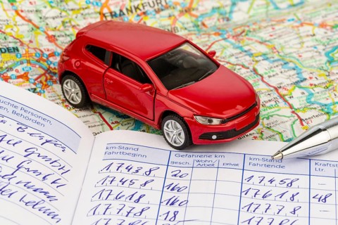Logbook for a car. For commuter allowance and tax office