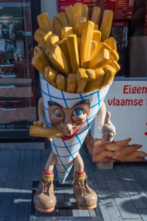 French fries figure in front of a food stand, Enschede, Netherlands