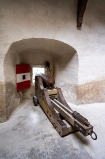 Historical cannon, Hohenwerfen Fortress, Pongau, Salzburg state, Austria