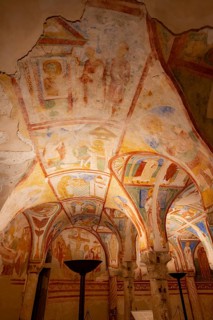 Maxentische crypt with colorful frescoes, Cripta degli Affreschi, Basilica di Santa Maria Assunta,