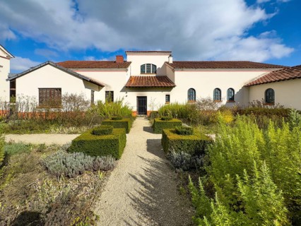 Reconstructed Roman herb garden with authentic ancient crops and herbs Culinary herbs brought by