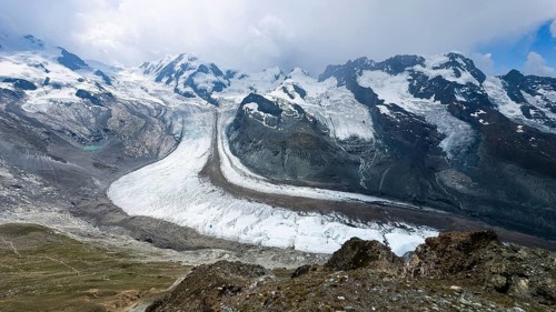 Gorner Glacier, Monte Rosa Massif, Zermatt, Valais, Switzerland