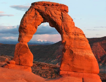 Delicate Arch, Utah, USA, Arches National Park, silhouette, erosion, sandstone, rocks, arch,