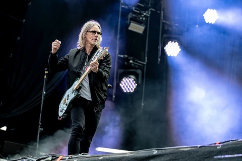Singer Myles Kennedy from the American rock band Alter Bridge live on the Mandora Stage during