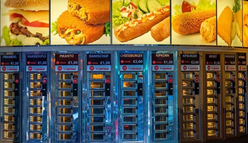 Fastfood vending machine, Enschede, Netherlands