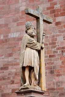 Emperor Constantine Statue, Kaysersberg Vignoble, Haut-Rhin, Alsace, Grand Est, France