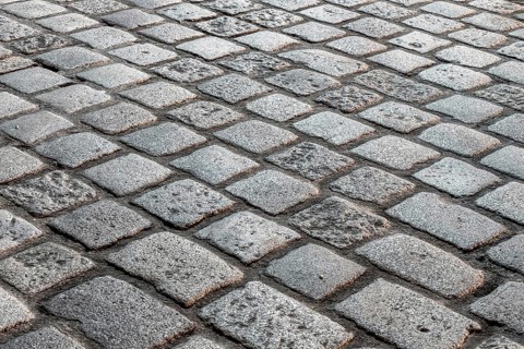 Cobblestone, close-up, symbol for background, texture, pedestrian zone, street, paved, Lower