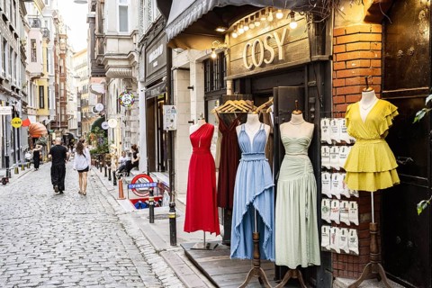 Istanbul, Turkey. August 7th 2026. Serdar i Ekrem Caddesi, a popular street near the Galata Tower