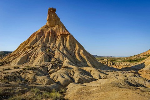 The Castil de Tierra monolith in the Bardenas Reales Natural Park, Navarra, Spain