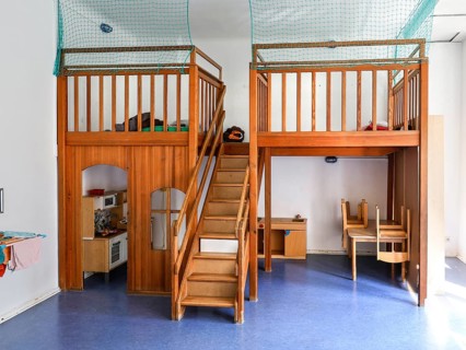 Bunk bed in a daycare center, Berlin, 11.08.2026, Germany