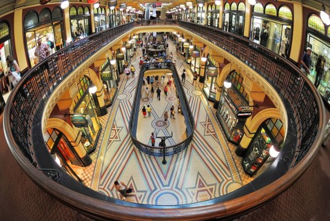 Interior view of Queen Victoria Building, department store, Sydney, New South Wales, Australia,