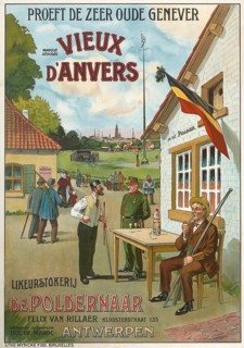 Advertising poster, beverage advertisement, advertising poster from 1923 for Vieux d'Anvers, a type