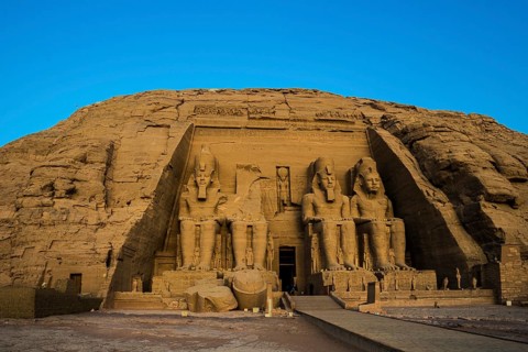 Abu Simbel temple, Pharaoh Ramesses II, sunrise, UNESCO World Heritage Site, Luxor, Egypt