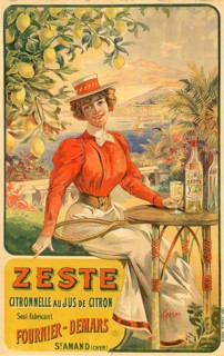 Advertising poster, beverage advertisement, poster for the drink zest, designed by Francisco