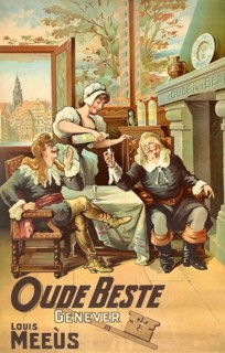 Advertising poster, beverage advertisement, advertising poster from around 1905 comes from Belgium