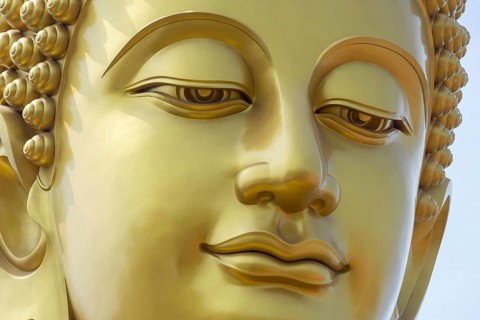 The 69-metre Buddha statue (Big Buddha Bangkok), in the lotus position, visible from afar across