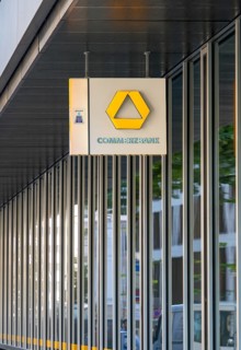 Commerzbank branch in Junghofstraße, Frankfurt am Main, Hesse, Germany