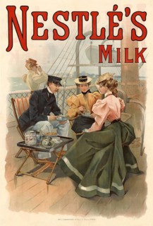 Advertising poster, beverage advertisement, advertising poster for Nestlé's Milk from 1899