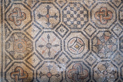 Detailed floor mosaic with geometric patterns, Basilica di Santa Maria Assunta, Basilica of