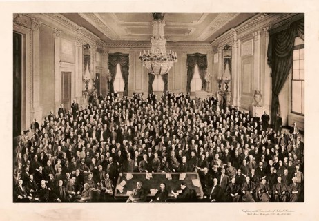 Historical photograph of the Conference on the Conservation of Natural Resources, which took place