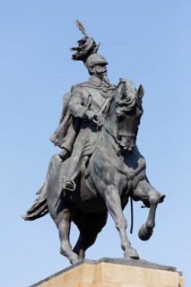 Vittorio Emanuel I, equestrian statue in Piazza Giovanni Bovio, Naples, Campania Province, Italy