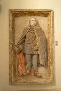 Simon Baussner epitaph in the interior of the Protestant parish church in Sibiu or Sibiu,