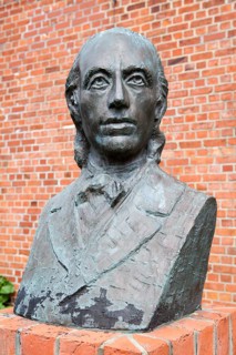 Bust of Johann Heinrich Voss in Otterndorf, Lower Saxony, northern Germany