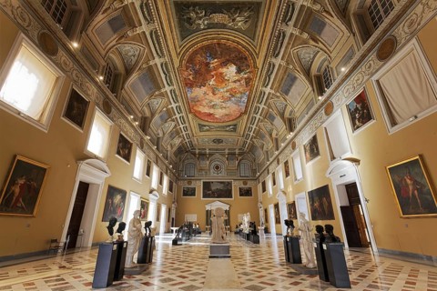 Sundial Room, Salone della Meridiana, magnificent hall with ceiling fresco, Naples National