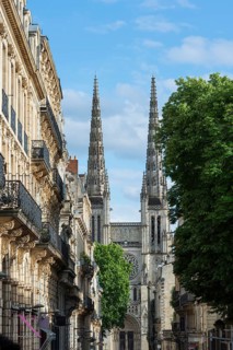 The Gothic Cathedral of St. Andrè in the old town of Bordeaux, Gironde, France
