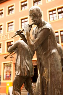 Münzenberger Musikantenbrunnen, Quedlinburg Market Square, Quedlinburg, Musikantenbrunnen, Brunnen,