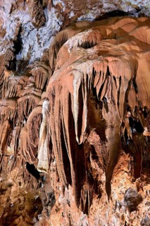 Grotte de la Madeleine, with typical stalactite formations of stalagmites and stalactites, UNESCO