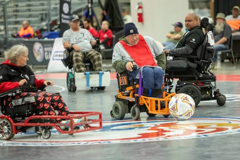 Detroit, Michigan - Power soccer at the National Veterans Wheelchair Games, an annual event