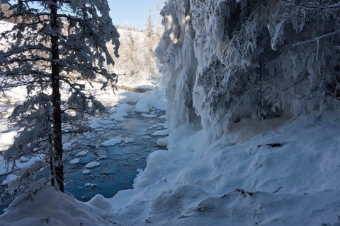 The Jargant River (also known as the Dschargant) at minus 26 °C is a fascinating natural wonder in