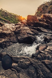 Sunrise Edith Falls in northern Australia, Australia