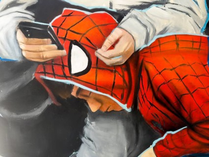 Spider-Man Mural at Potsdamer Platz, Berlin, Germany
