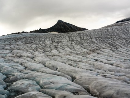 Patterns of glacial streams, behind Kleinvenediger, Venedigerkees, Venice Group, Hohe Tauern