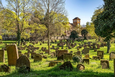 Saint Sand Jewish Cemetery in Worms, Rhineland-Palatinate, Germany